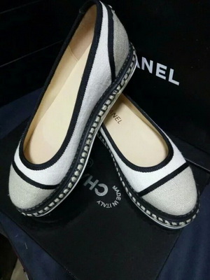 CHANEL Shallow mouth flat shoes Women--153